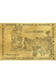 Gra o Tron mapa Westeros i Essos - plakat 91,5x61 cm