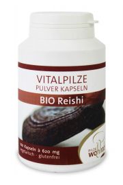 Pilze Wohlrab Grzyby reishi (lakownica lnica) 620 mg Suplement diety 100 kaps. Bio