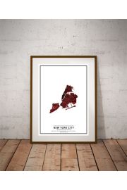 Crimson Cities - New York City - plakat 50x70 cm