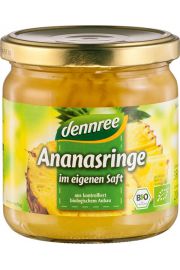 Dennree Ananas plastry w soku wasnym 350 g bio