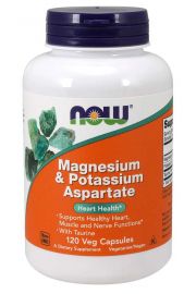 Now Foods Magnesium & Potassium Aspartate Suplement diety 120 kaps.