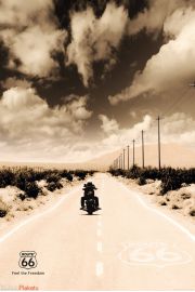Route 66 - Motocyklista - plakat