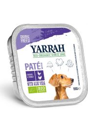 Yarrah Pasztet z kurczaka, woowiny i indyka z aloesem dla psa 150 g Bio