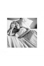 Marilyn Monroe Bed - plakat premium 40x40 cm