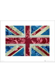 Union Flag Flowers - plakat premium 40x30 cm