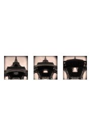 Eiffel Tower Triptych - plakat premium 95x33 cm