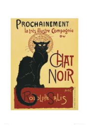 Secesja Chat Noir - plakat premium 60x80 cm