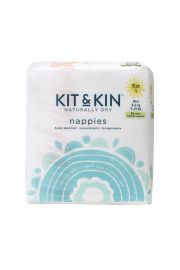Kit and Kin Biodegradowalne pieluszki jednorazowe 1 mini (2-6 kg), bear/panda 40 szt.
