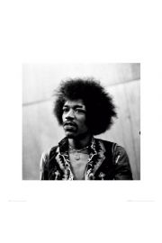 Jimi Hendrix Portret - plakat premium 40x40 cm