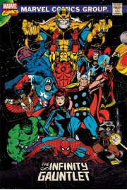 Marvel Retro The Infinity Gauntlet - plakat 61x91,5 cm