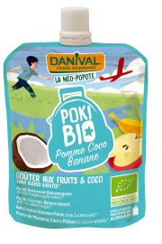 Danival Poki - przecier jabko-kokos-banan 100% owocw bez dodatku cukrw 90 g bio