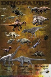 Dinozaury - Wykres - plakat 61x91,5 cm