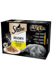 Sheba Delicacy mokra karma dla kota smaki drobiowe w galaretce 12x85g