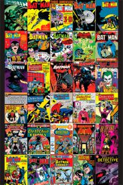 DC Comics Batman - Okadki Komiksw - retro plakat