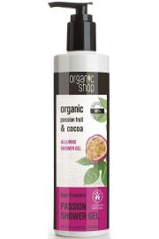 Organic Shop Organic Passion Fruit & Cocoa Alluring el pod prysznic z masem kakaowym i ekstraktem z marakui 280 ml