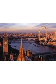 Londyn Panorama London Eye i Big Ben - plakat 91,5x61 cm