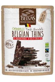 Belvas Kawaki czekolady gorzkiej 85% z kruszonymi ziarnami kakao bezglutenowe fair trade Bio