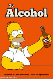 The Simpsons - homer to alcohol - plakat