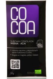 Cocoa Czekolada surowa winia - acai 50 g Bio