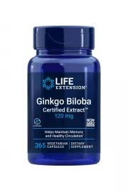 Life Extension Ginkgo Biloba Certified Extract 120 mg Suplement diety 365 kaps.