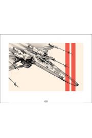 Gwiezdne Wojny tar Wars The Force Awakens X-Wing - plakat premium 80x60 cm