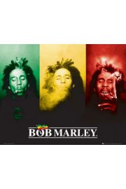 Bob Marley Rasta Flag - plakat 50x40 cm