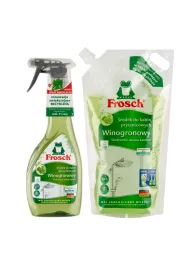 Frosch rodek do kabin prysznicowych winogronowy + zapas w worku Zestaw 500 ml + 1000 ml