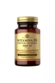 Solgar Witamina D3 1000 IU do ssania - suplement diety 100 szt.