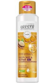 Lavera Hair Szampon odywczo-regenerujcy 2w1 do wosw bardzo zniszczonych i przesuszonych 250 ml