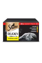 Sheba Delicacy mokra karma dla kota drobiowe smaki w galaretce 80x85 g