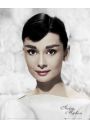 Audrey Hepburn w Bieli - plakat 40x50 cm