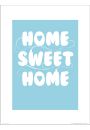 Home Sweet Home Blue - plakat premium 30x40 cm