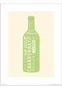 White Wine Bottle - plakat premium 30x40 cm