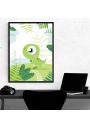 Dino zielony - plakat 20x30 cm