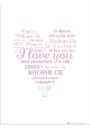 Love Languages Heart - plakat premium 30x40 cm