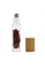 Gemstone Essential Oil Roller Bottle, czerwona jaspis, drewniana zakrtka