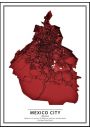 Crimson Cities - Mexico City - plakat 50x70 cm