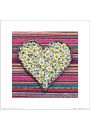 Madalenes Hearts Hippy - plakat premium 40x40 cm