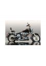 Czarny Motocykl - plakat premium 80x60 cm