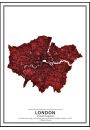 Crimson Cities - London - plakat 60x80 cm