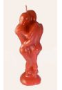 Czerwona wieca z parafiny - wieczka figurka kochankw + rytuay