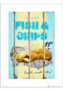Fish & Chips Vintage - plakat premium 40x50 cm
