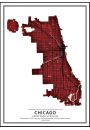 Crimson Cities - Chicago - plakat 30x40 cm