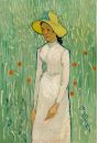 Girl in White, Vincent van Gogh - plakat 20x30 cm