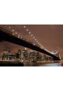 Nowy Jork Brooklyn Bridge Noc - plakat 91,5x61 cm