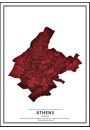 Crimson Cities - Athens - plakat 70x100 cm