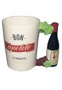 Ceramiczny kubek z butelk wina - Bon Apptit La Fromagerie