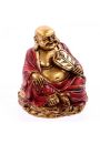 Zoto-czerwony Budda Bogactwa z wachlarzem