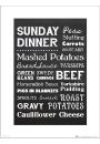 Sunday Dinner Typographic - plakat premium 30x40 cm