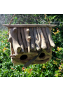 Drewniany domek dla ptakw, podwjny